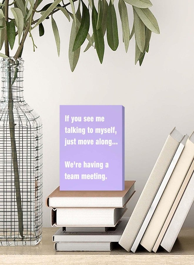 TAGDANK Purple Desk Accessories for Women, Funny Office Decor Sign for Cubicle, Purple Office Supplies or Desk Decorations, Cute Table Accessories Gifts for Women Coworker - Image 5